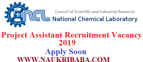 CSIR NCL PROJECT ASSISTANT